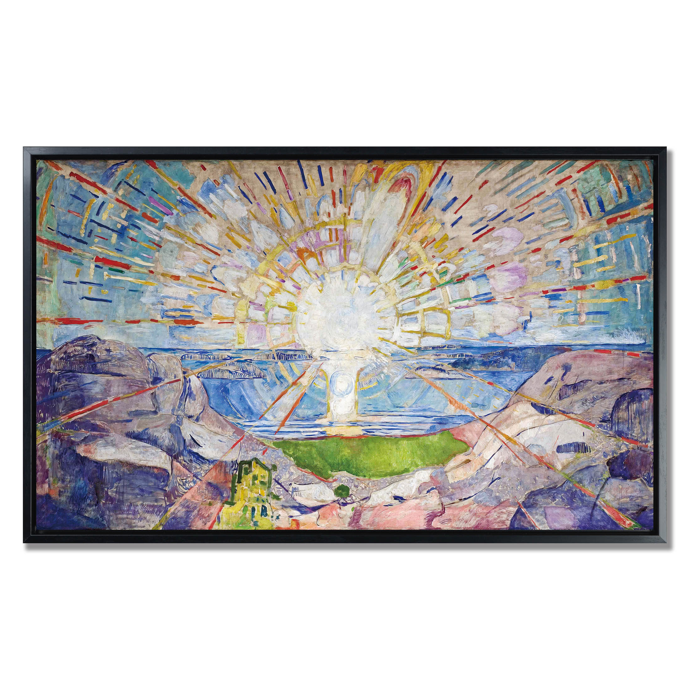 油画太阳蒙克thesun第二版本挪威欧式风景油画