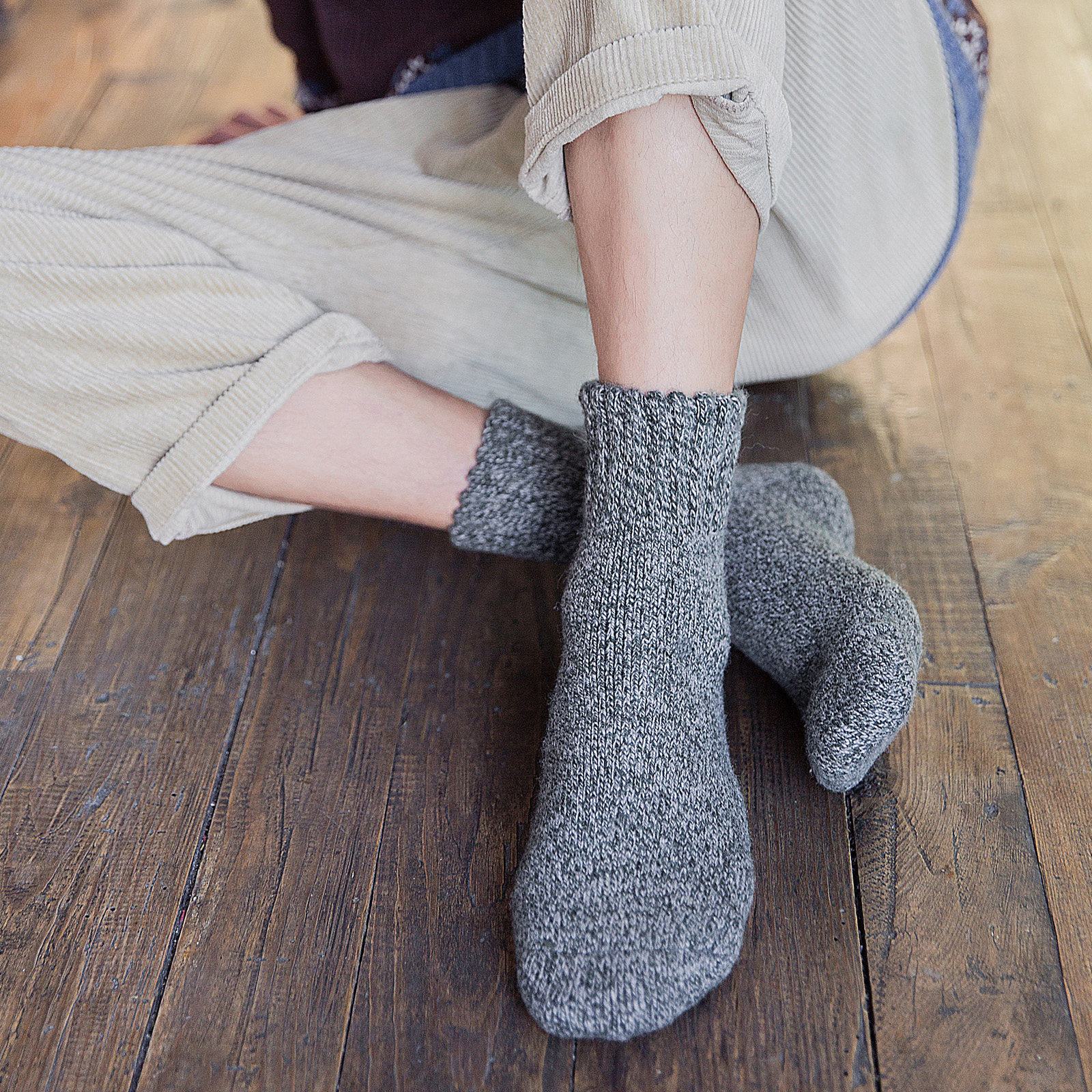 袜子男士中筒袜加厚加绒保暖毛圈袜羊毛袜毛巾袜雪地超厚长袜冬季