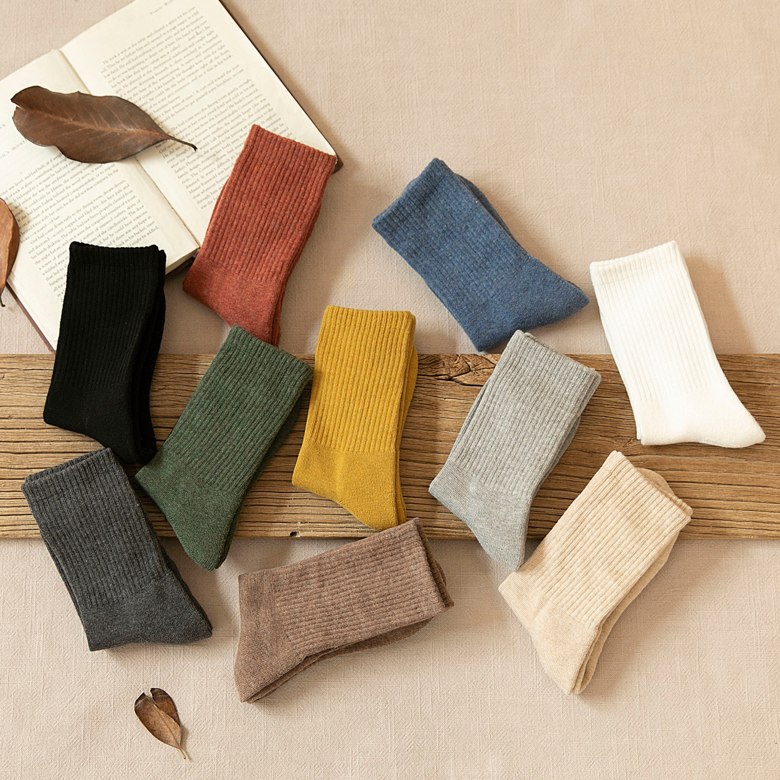 长袜子女中筒袜ins潮秋冬季男士纯棉加厚加绒保暖毛巾袜冬天长筒