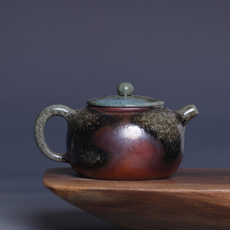 九木木柴原矿紫泥柴烧壶手工柴烧紫砂壶泡茶茶壶茶壶