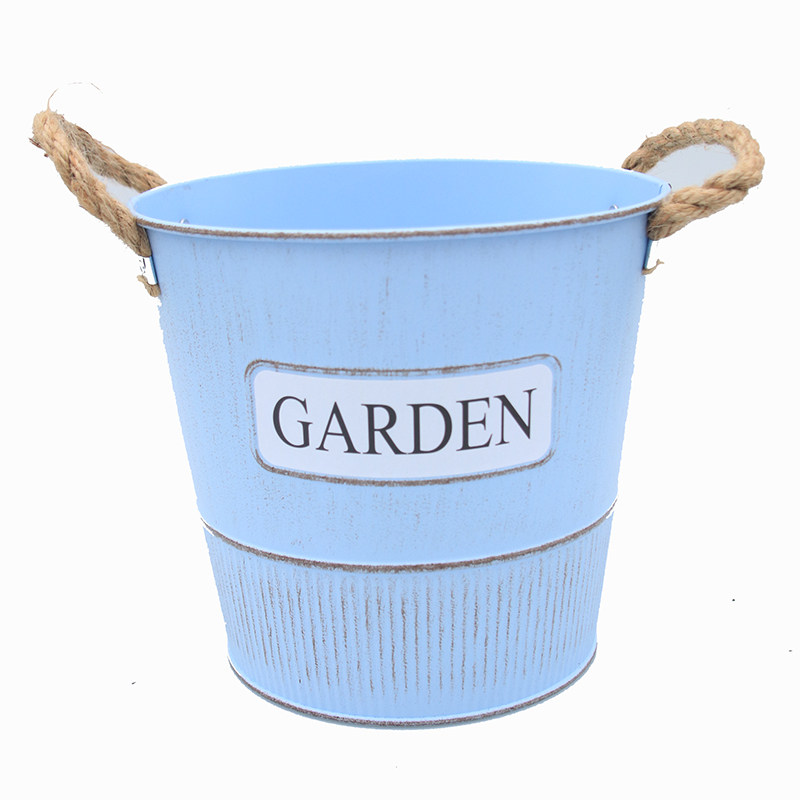 花无缺花园铁艺花盆铁皮皮桶复古田园绿植多肉花盆