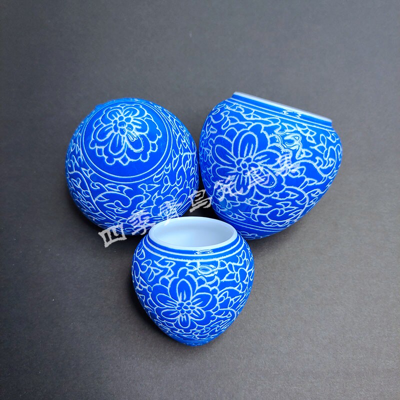 景德镇画眉画眉鸟鸟食杯鸟罐鸟碗鸟缸鸡心蓝色雕刻其他