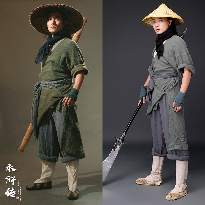 古装影视水浒传浪子燕青同款棉麻武侠汉服剧组民族服装