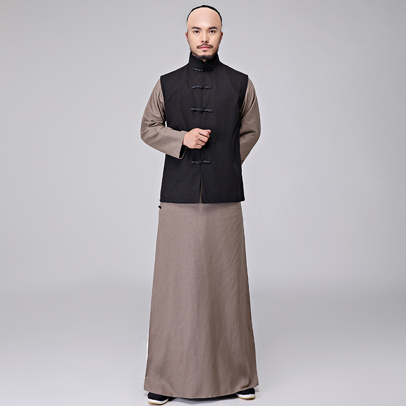 古装影视长衫长袍马褂老爷掌柜全家福剧组群演民族服装