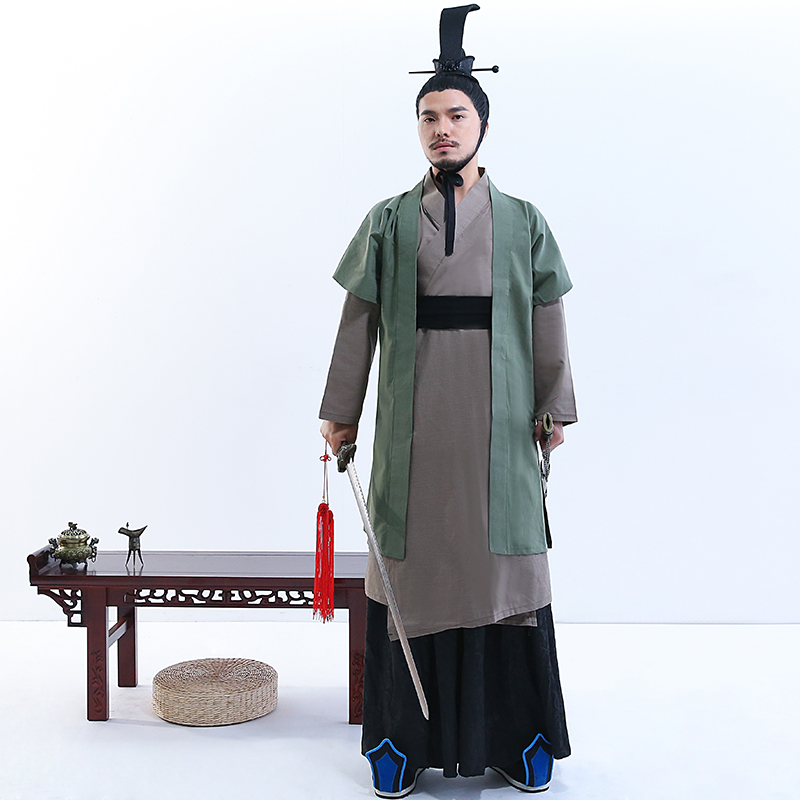 古装影视秦汉男汉棉麻武侠侠客客服书童群演民族服装
