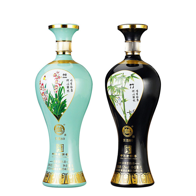 白水杜康梅兰竹菊贡酒浓香香型52度1000ml4瓶白酒白酒