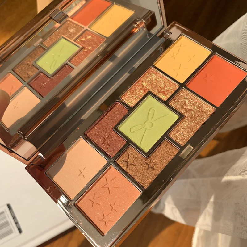 hojo细闪橘棕果绿牛油茶艺光带钻石眼影