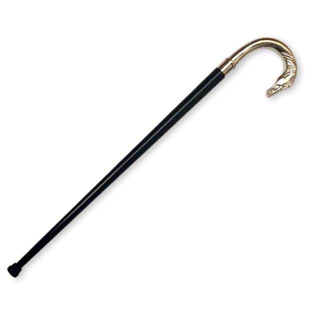 英国绅士手杖英伦手杖银色手柄马头弯钩原装实木拐杖拐棍老人礼品