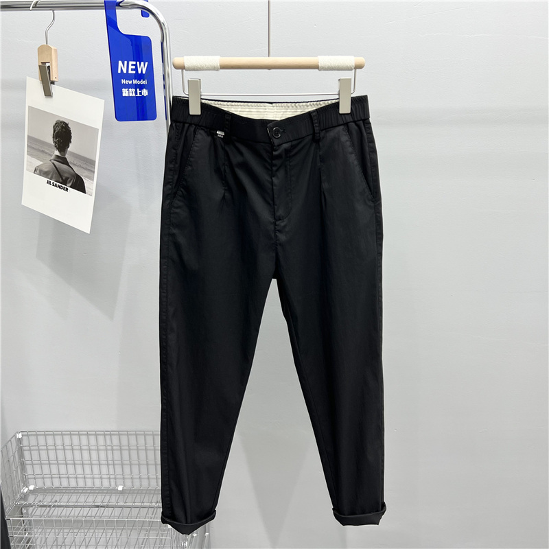 原创休闲裤男夏季韩版简约薄款长裤日系潮流时尚百搭修身小脚裤男