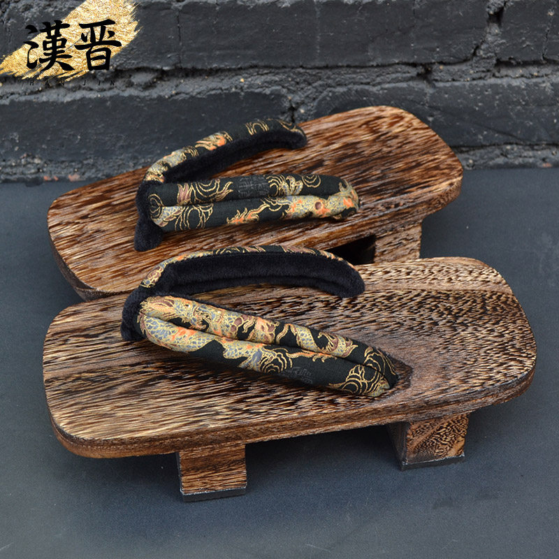 汉晋中式二齿木屐男款拖鞋中国风潮人字高跟人字拖