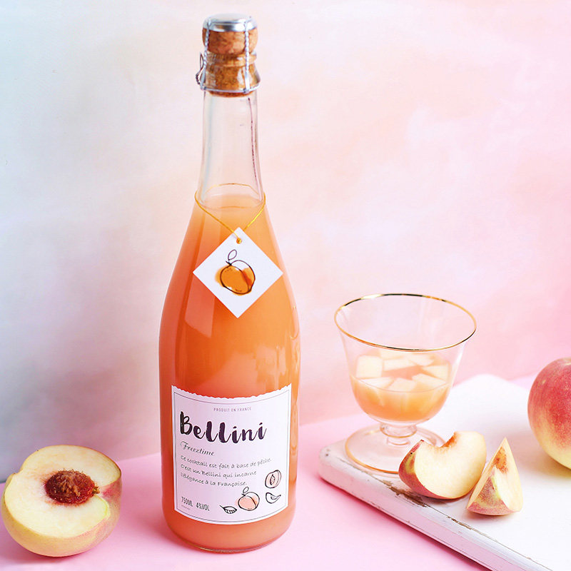 葡乐#满口桃香 法国进口贝利尼bellini芙丽兹桃子酒 葡萄酒果酒