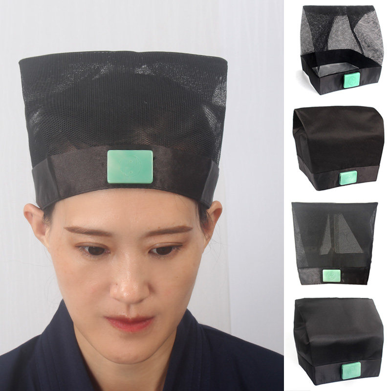 庄子道家用品通用道士帽子布面巾硬网软帽子