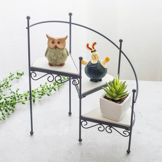 European Style Retro Simple Iron Stair Shaped Flower Rack Wall Small Potted Ornament Shelf Potted Plant Shelf European Style Retro Simple Iron Stair Shaped Flower Rack Wall Small Potted Ornament Shelf Potted Plant Shelf