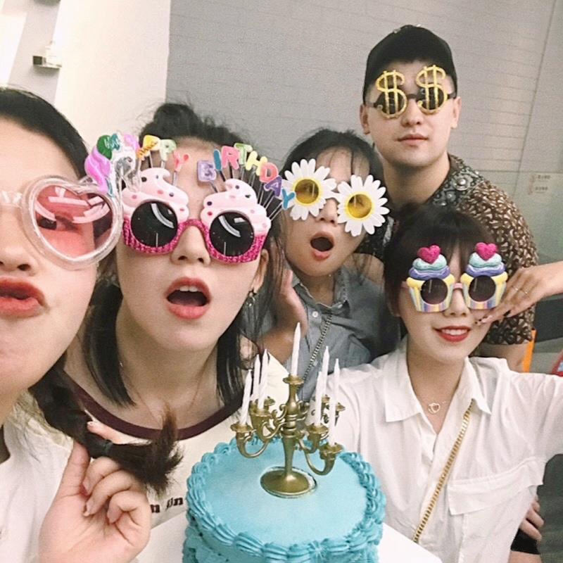 太阳花搞怪眼镜生日派对聚会野餐拍照沙雕网红抖音创意墨镜女包邮