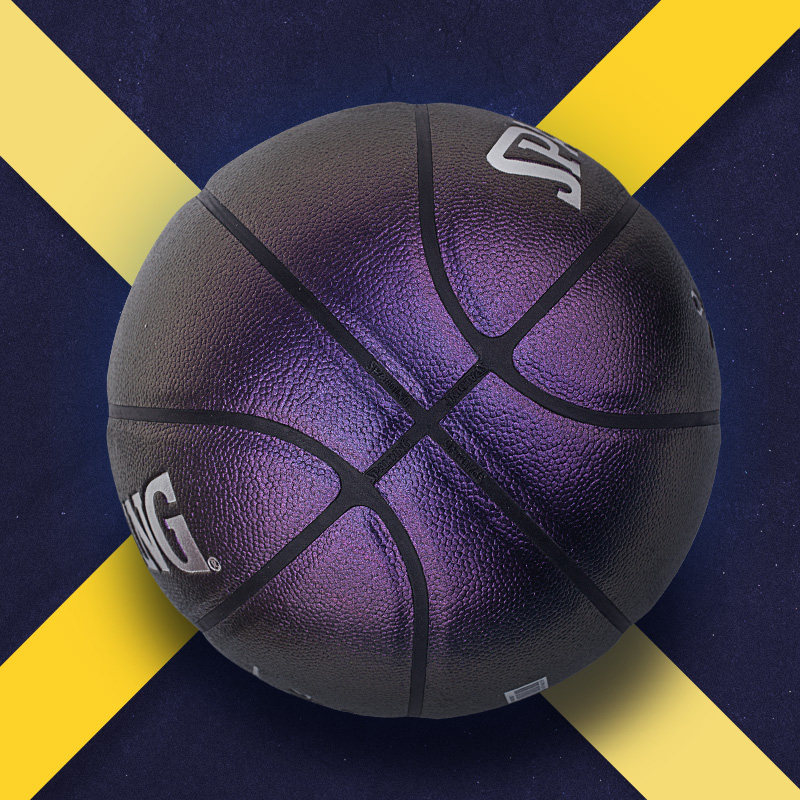 斯伯丁官方正品7号科比限量黑曼巴紫金纪念典藏篮球