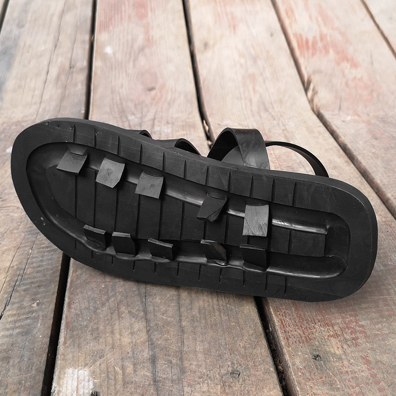 夏季新款加大越南手工轮胎罗马凉鞋男士沙滩沙滩鞋