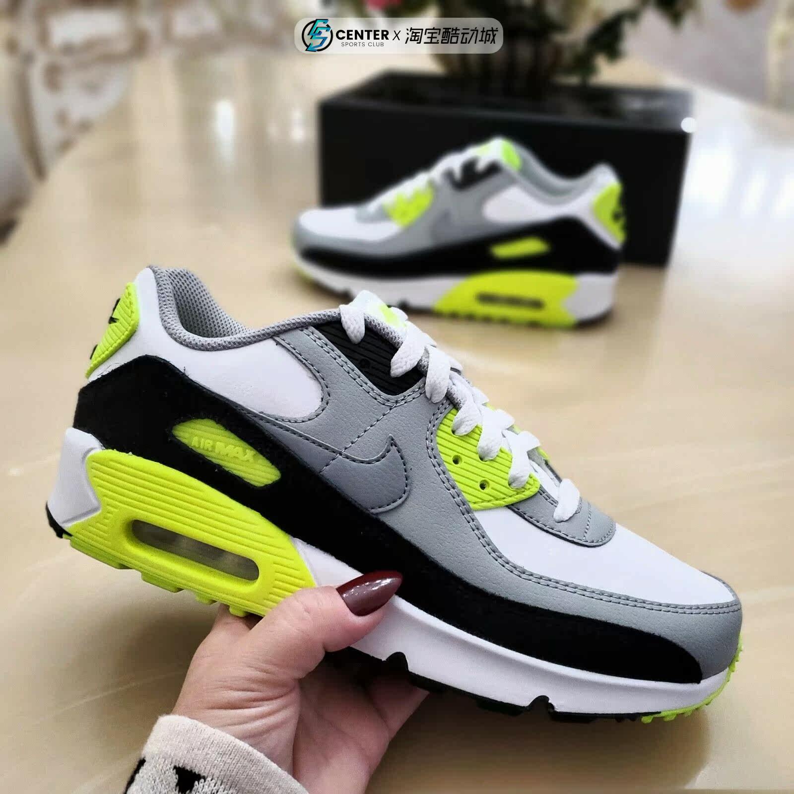 nike耐克max90增高气垫air女运动跑步鞋男cj0611-100 cd6864-101