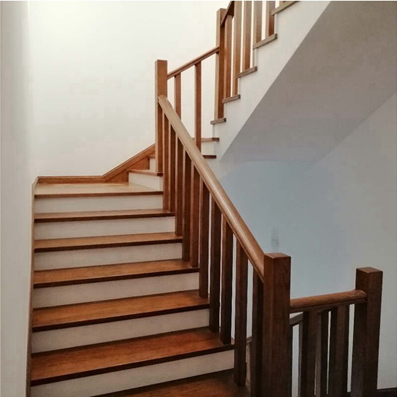 楼梯踏步杭州别墅实木欧式扶手橡木立柱复式整体楼梯