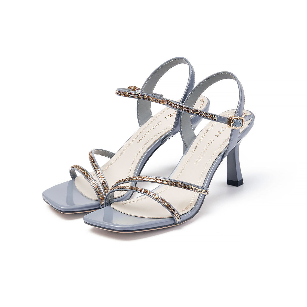 直播专享卓诗尼高跟鞋夏季2021年新款女鞋时装中跟时装凉鞋