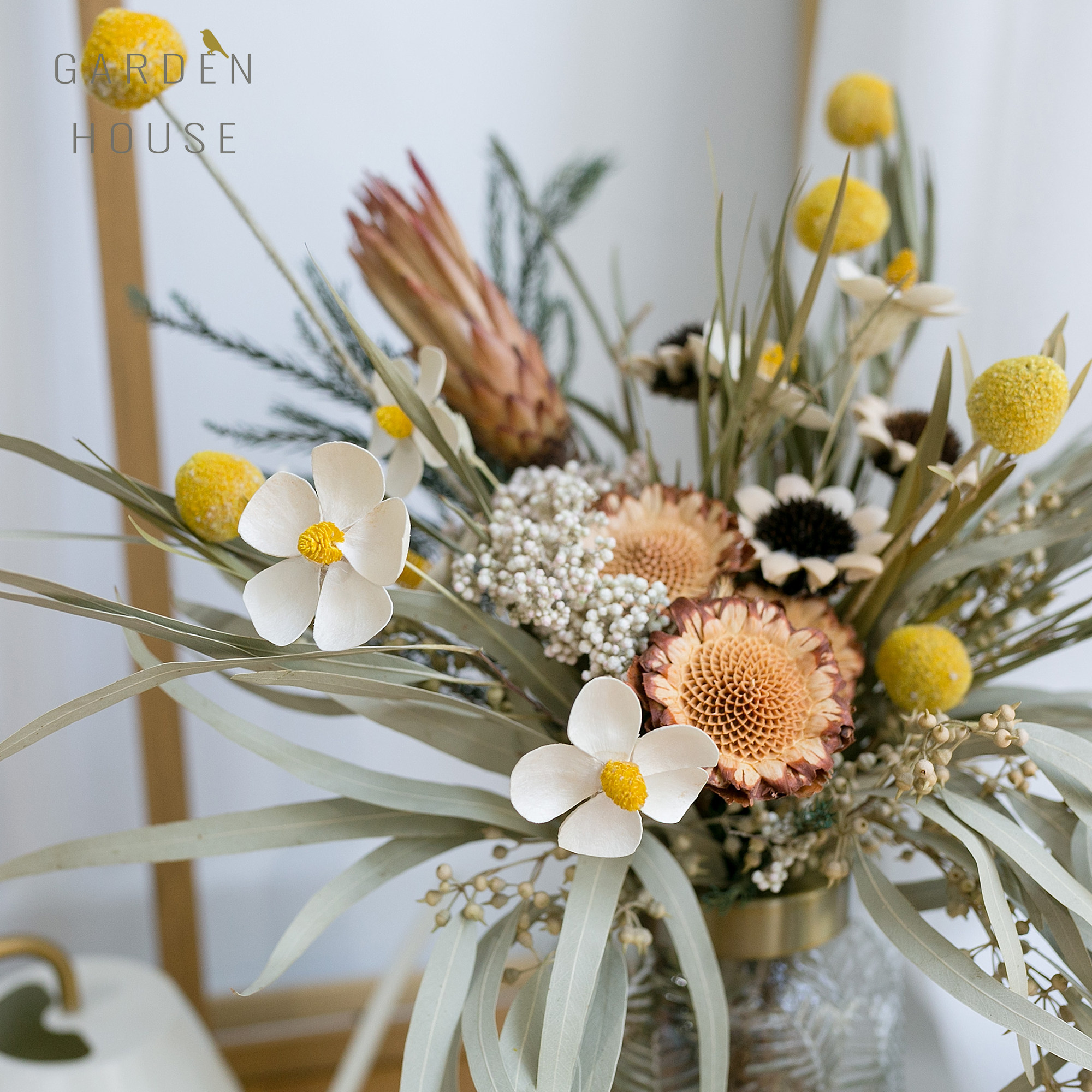 插花礼物乔迁餐桌花材进口花艺森系真花包插花干花