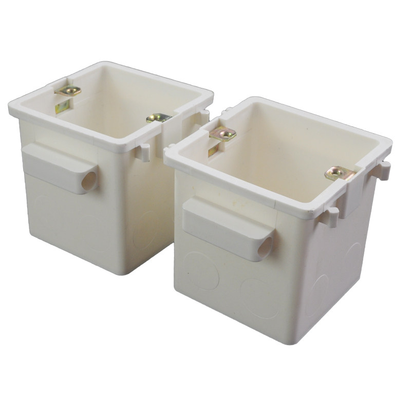 线盒8公分穿筋盒pvc80拼装暗盒工程预埋底盒高深开关