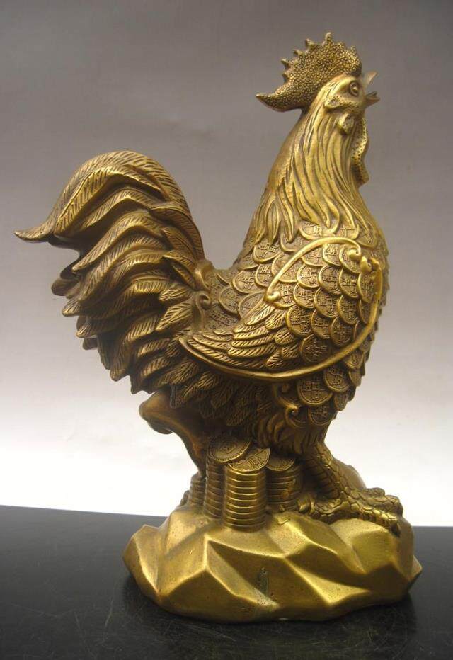 开光纯铜大号铜金钱鸡摆件化婚外情及第三者 促夫妻姻缘 化蜈蚣煞