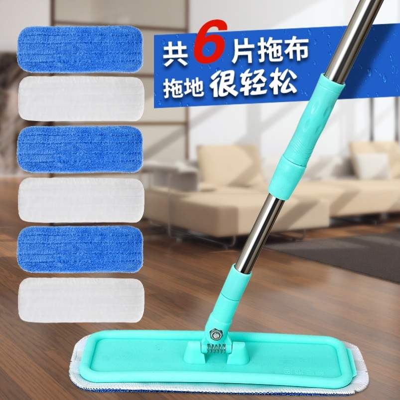 拆洗不锈钢干净家政保洁旋转木地板专用拖把干湿平板