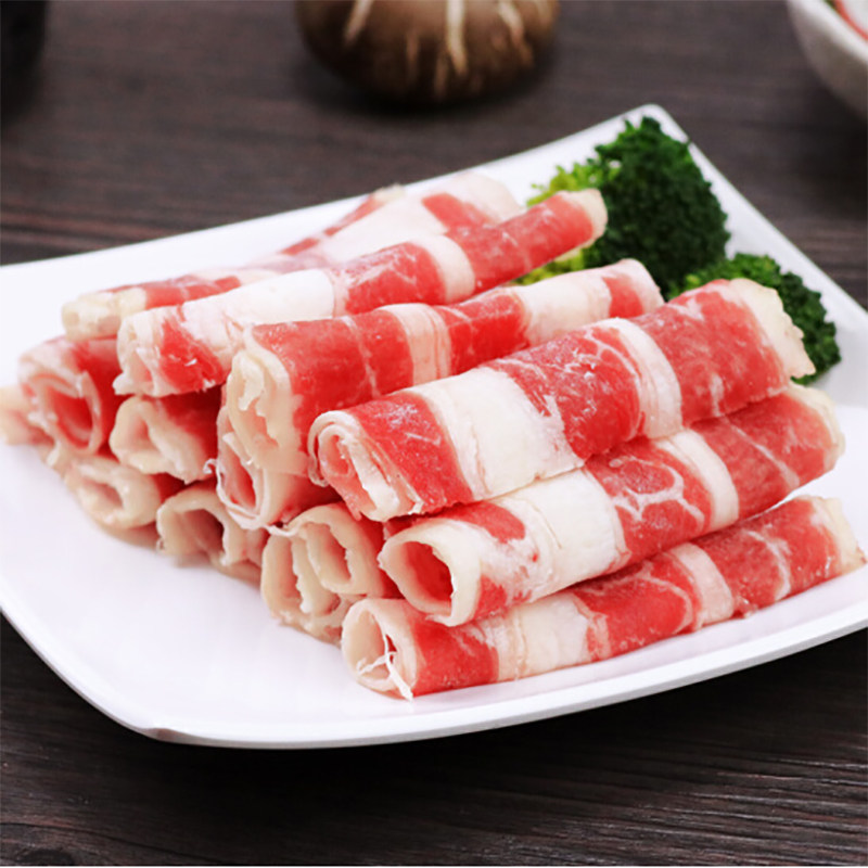 澳洲谷饲肥牛卷火锅食材雪花肥牛片新鲜配菜牛肉卷1000g批发包邮