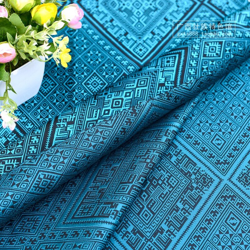广西壮族特色壮锦花纹布料民族会议活动装饰服饰壮锦