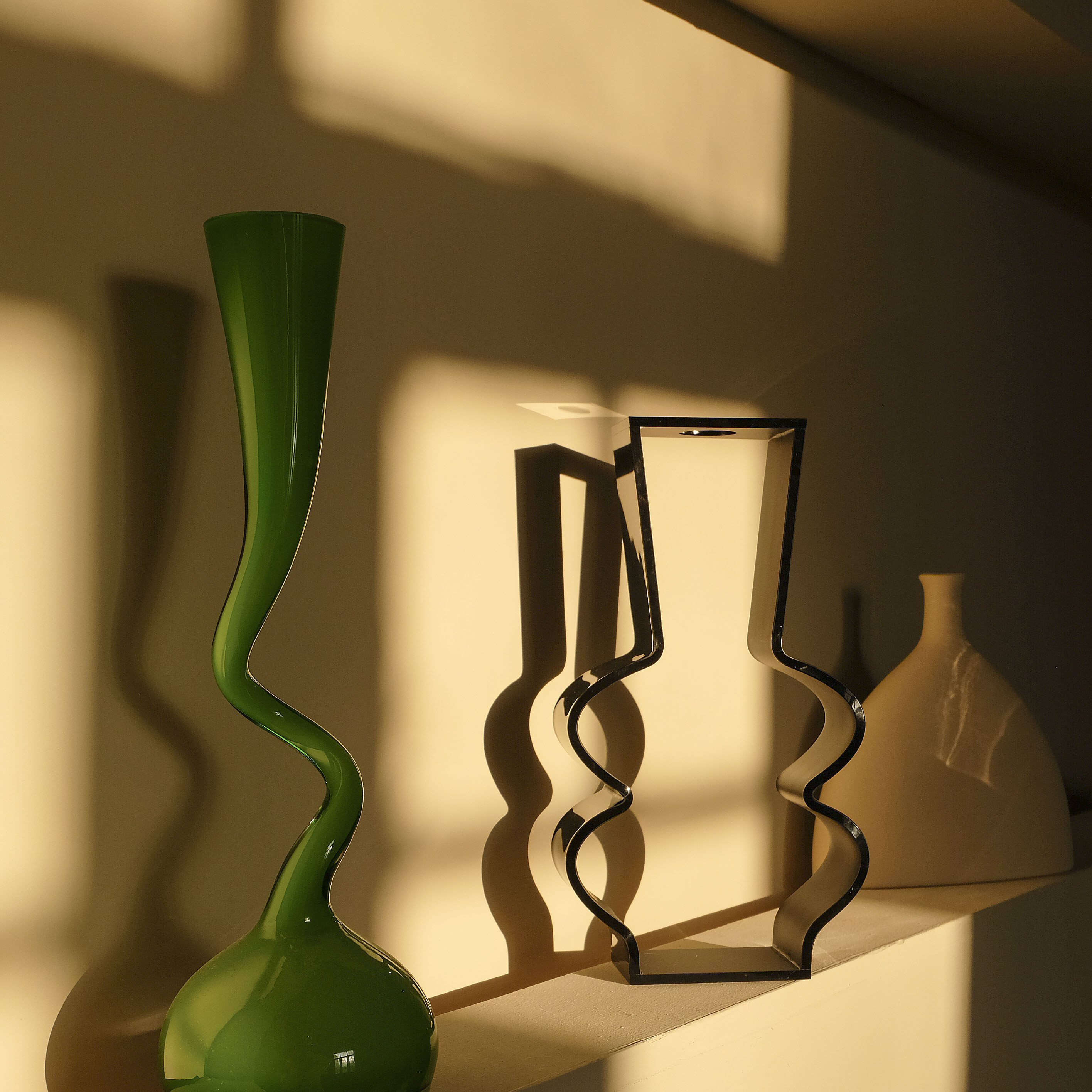 上新几何艺术悬浮插花花瓶玄关客厅亚克力桌面花瓶