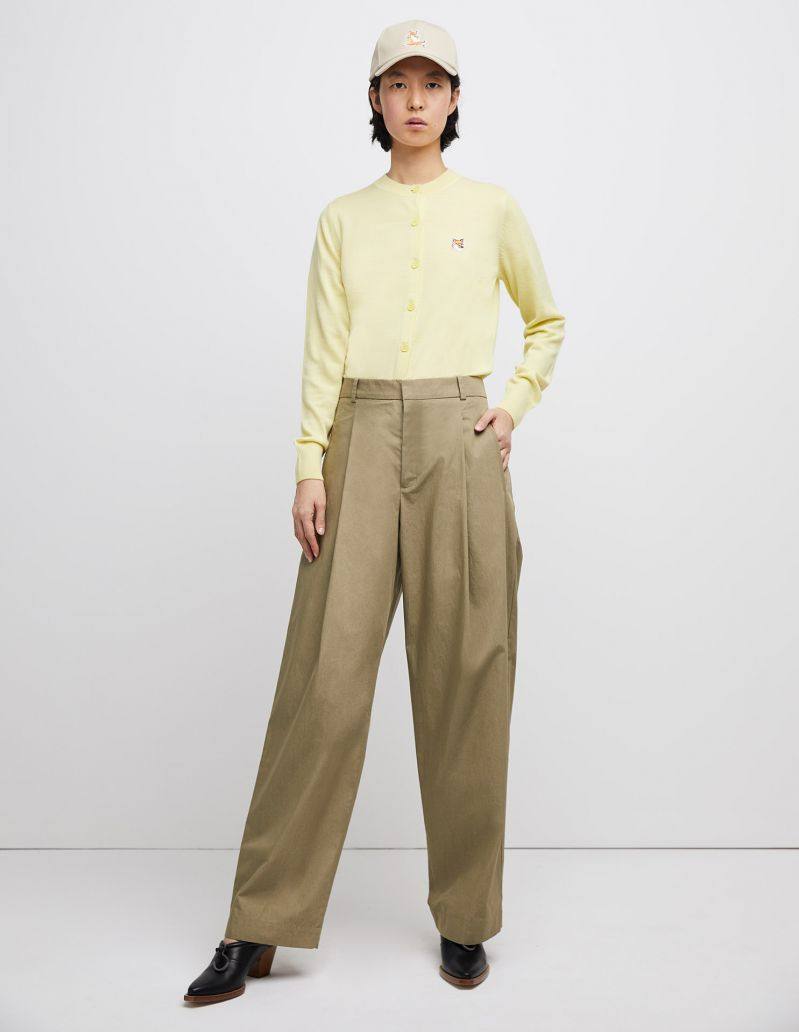 现货maisonkitsune小狐狸狐狸头纽扣针织开衫羊毛衫ew00559kt1036毛