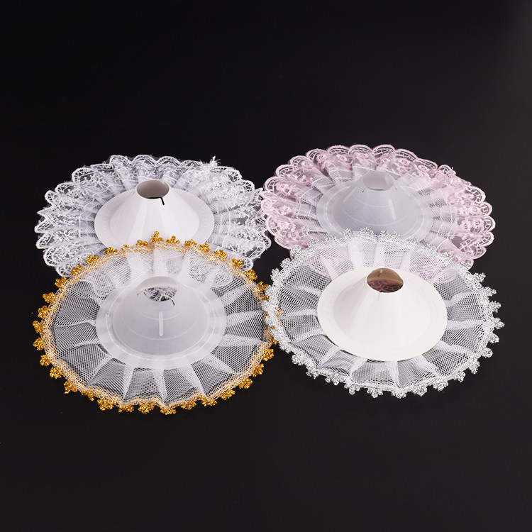 手捧花托花花diy手工塑料鲜花底座蕾丝蕾丝花花托