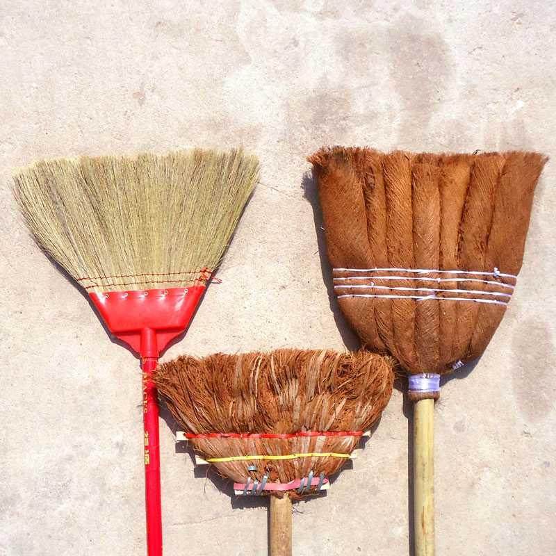 丝硬扫棕扫扫椰棕扫头花扫单个杆冰环卫塑料扫把