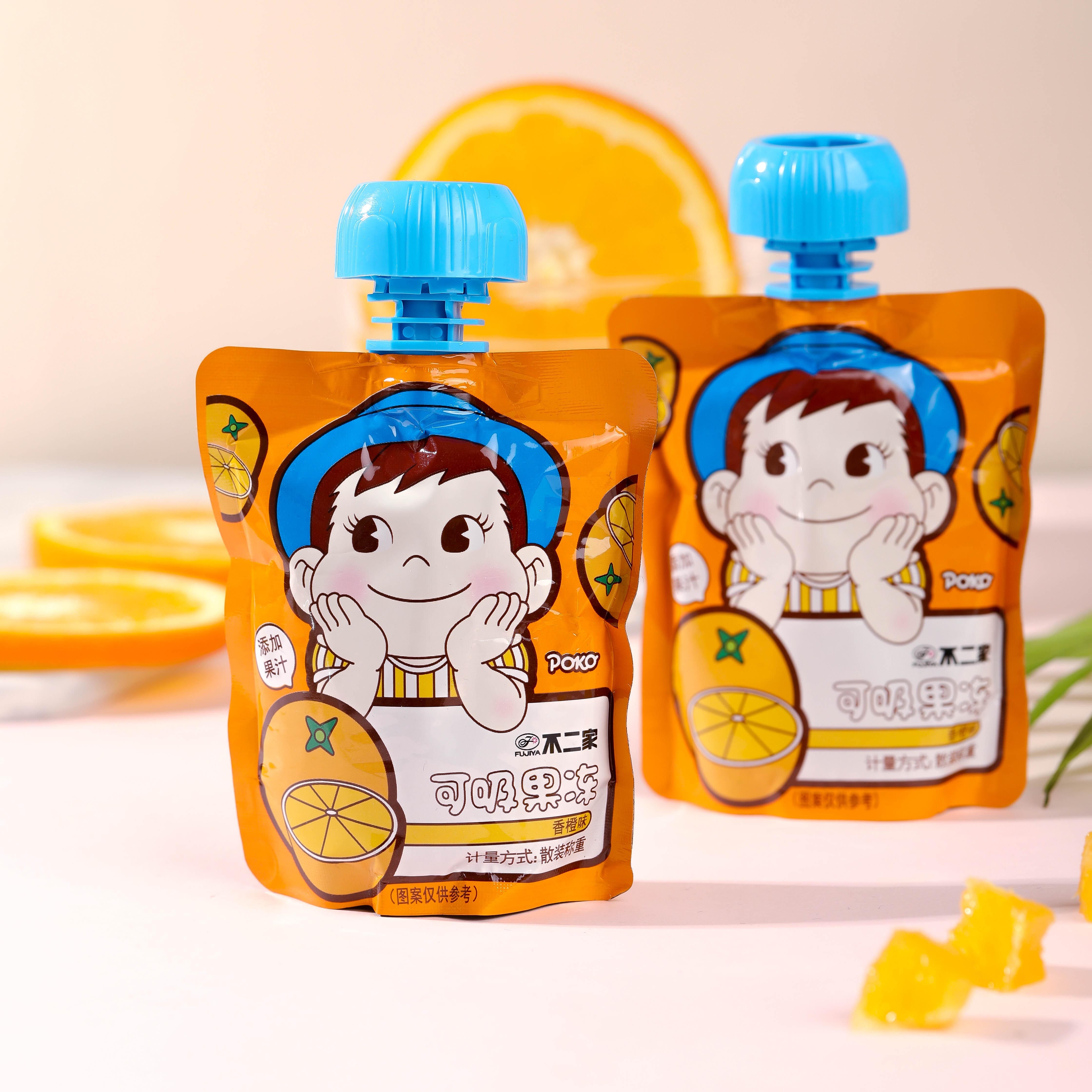 不二家吸吸果冻吸吸果肉代餐低脂零食袋装休闲儿童果冻