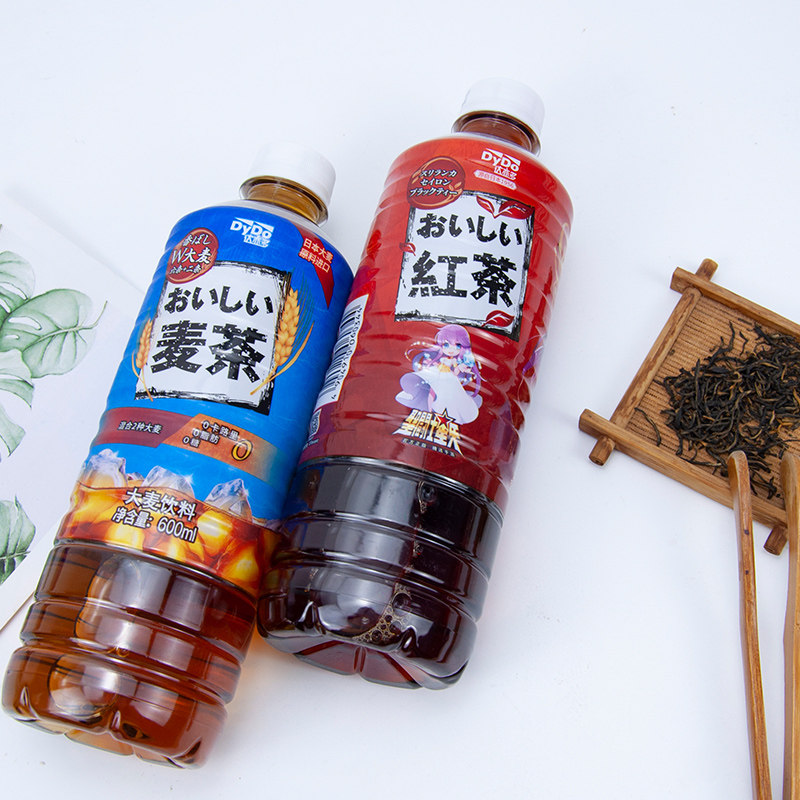 无糖15瓶600ml卡路里日本达亦茶饮料红茶麦茶大麦茶饮料