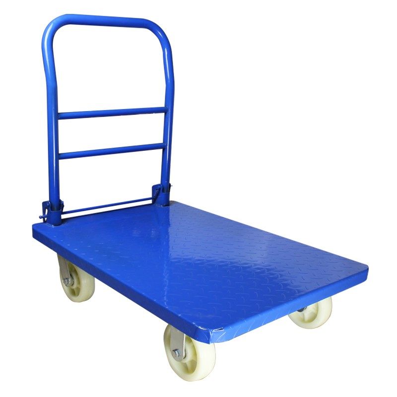 钢板平板车折叠小推车手拉车拉货拖车搬运静音平板手推车