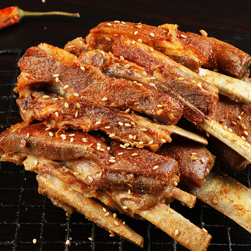内蒙孜然烤羊排香煎小羊新鲜羊肉肉类商用即食羊肉类