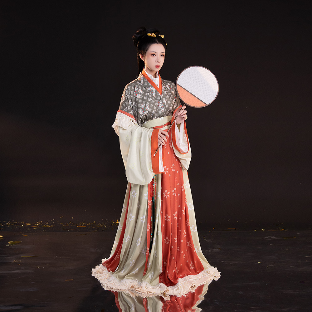 花下有期华裳九州走秀款凌华魏晋原创传统汉服民族服装