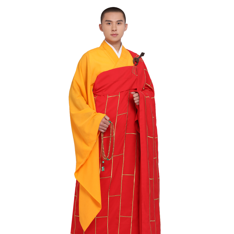 袈裟单丽尚远木勾祖衣七忏僧服麻纱刺绣和尚民族服装