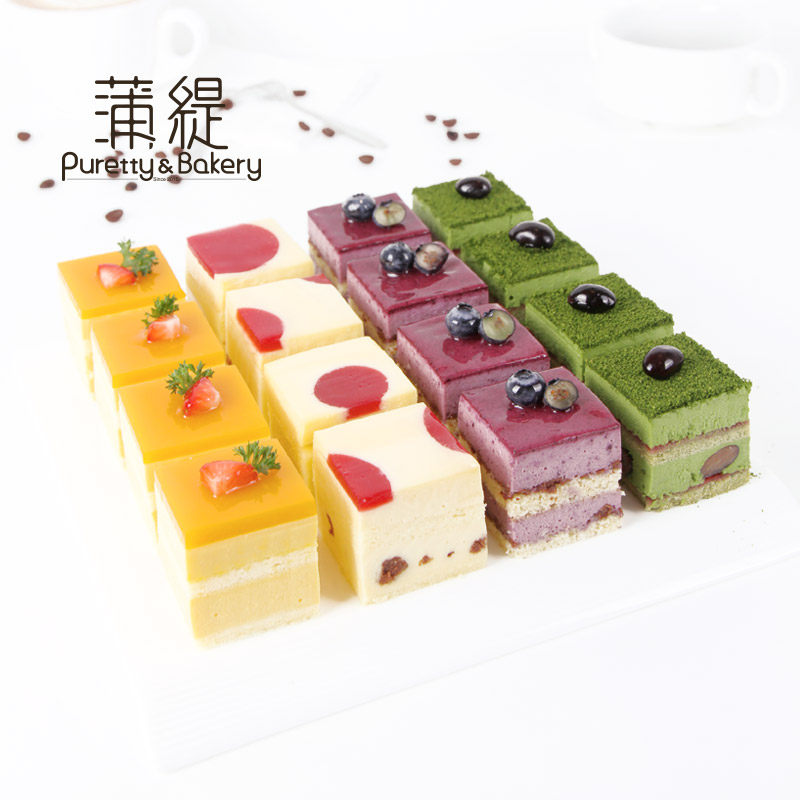 蒲缇烘焙慕斯小方切块乳脂鲜奶奶油生日蛋糕下午茶新鲜生日蛋糕
