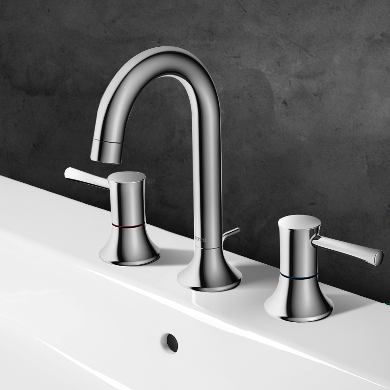 toto面盆水龙头8寸3孔家用卫生间洗脸盆面盆龙头