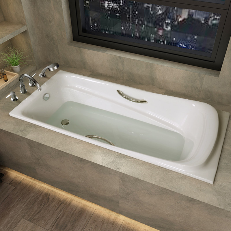 toto珠光浴缸嵌入式家用成人泡澡浴池17米ppy1560普通浴缸