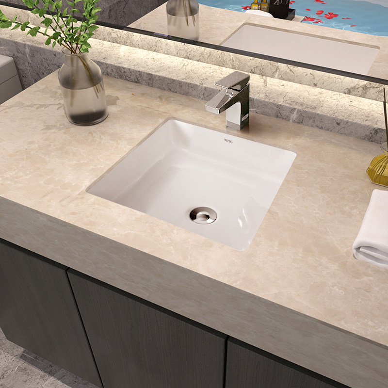 toto台下洗手盆智洁陶瓷家用方形卫生间洗脸盆洗漱台下盆