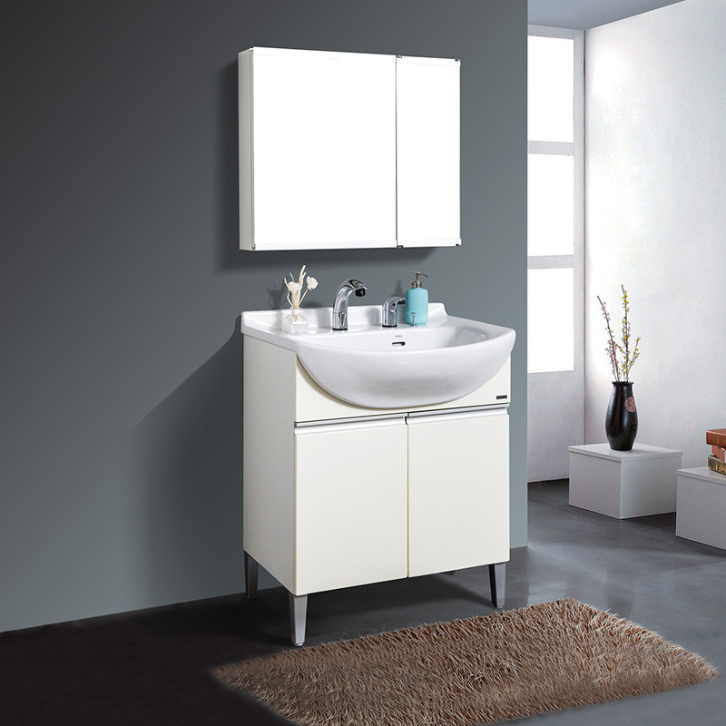 toto落地式浴室柜ldsw753w抽拉龙头双开门洗脸洗手盆洗漱台柜75cm