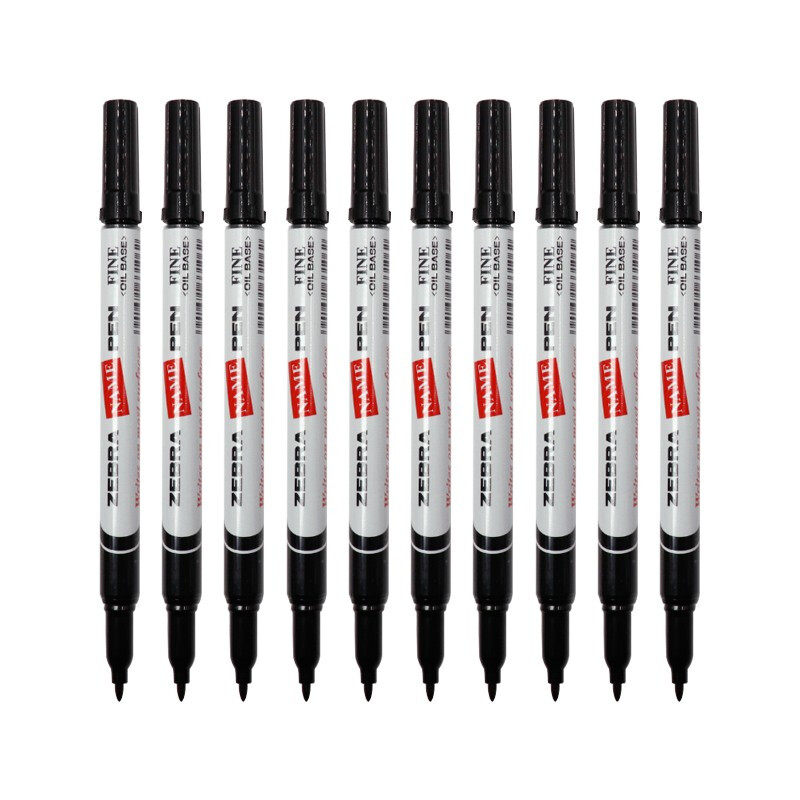 记号zebra黑色干防笔速划线勾边美术批发笔细头记号笔