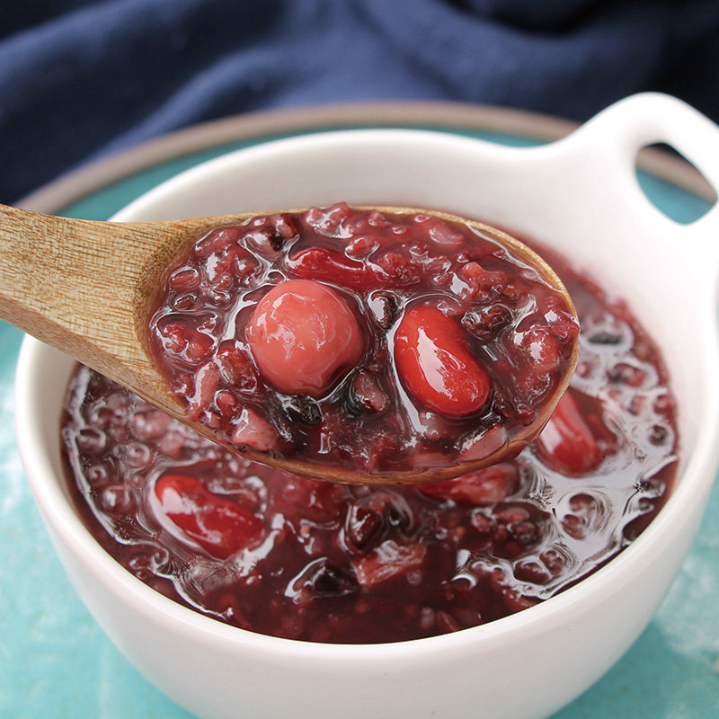 红色杂粮女人宝~紫薯黑米莲子粥500g~煮粥熬粥煲粥米八宝粥米材料