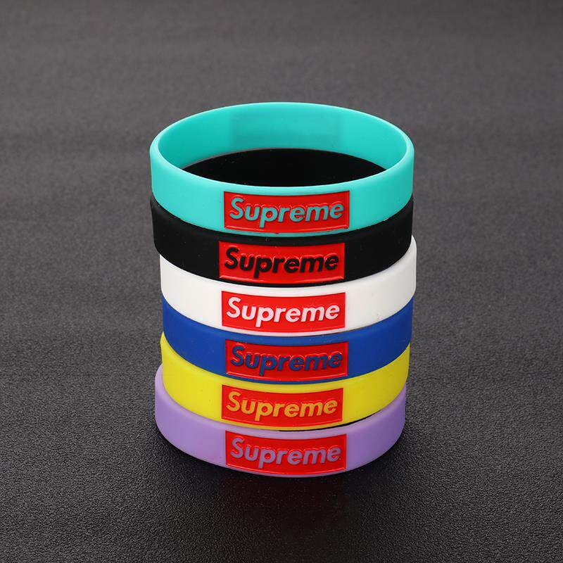 荧光手环夜光硅胶学生星座定制夜跑发光篮球手环硅胶supreme手环