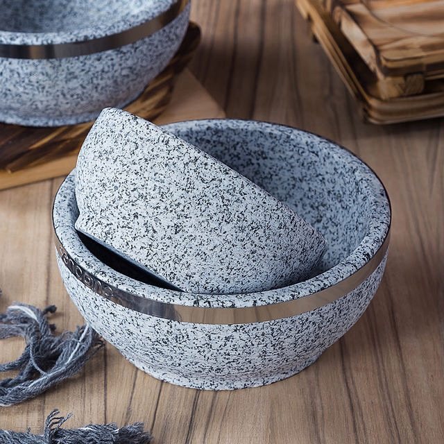 天然抗裂石锅拌饭石碗商用正宗韩式料理石头碗拌砂锅