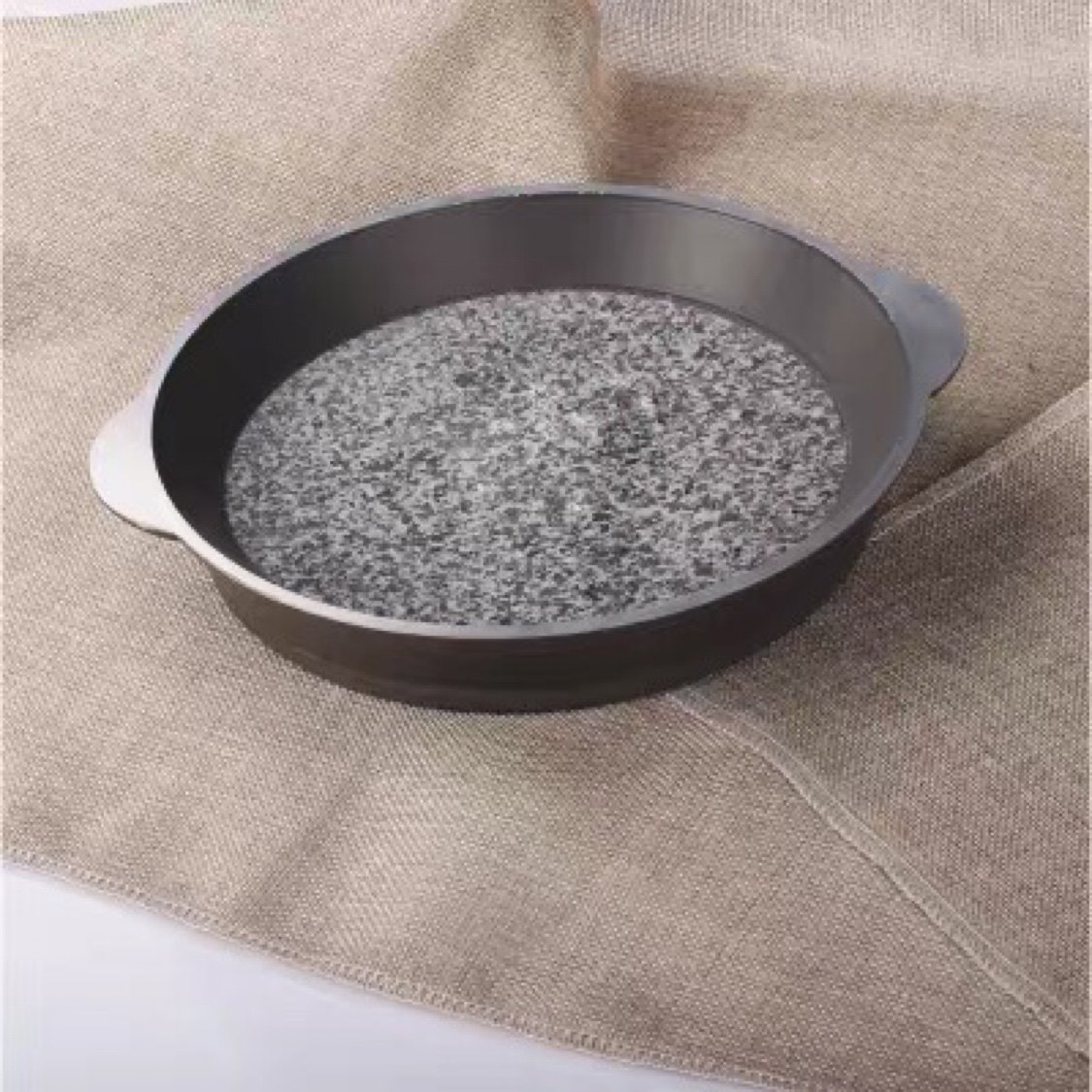 烤盘天然石盘迷你圆形盘石烧盘石头韩式铁板烧烤盘