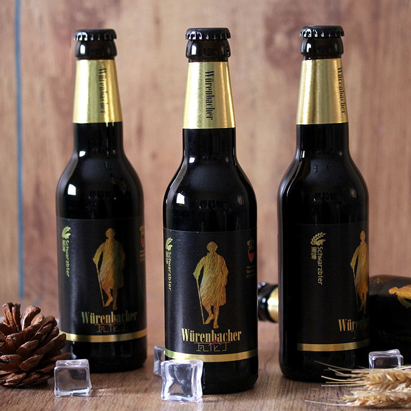 瓦伦丁德国原装进口黑啤330ml24瓶装焦香爽口整箱装瓦伦丁啤酒